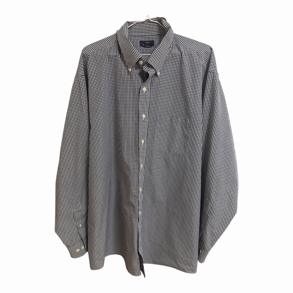 Brooks Brothers 346 Men's 2XL‎ Blue/White Check Non-Iron Button-Down Shirt